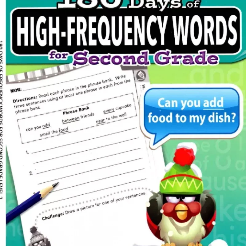 180 DAYS OF MATH FOR FIRST GRADE LEVEL 1-4 (High Frequency Words 1-2)