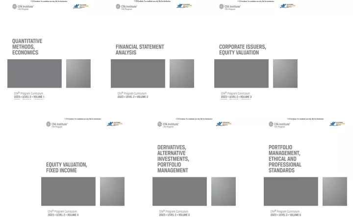 2023 CFA© Program Curriculum Level II Volume 1-6 - Copy