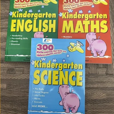 3 cuốn 300 Kindergarten - English - Maths - Science