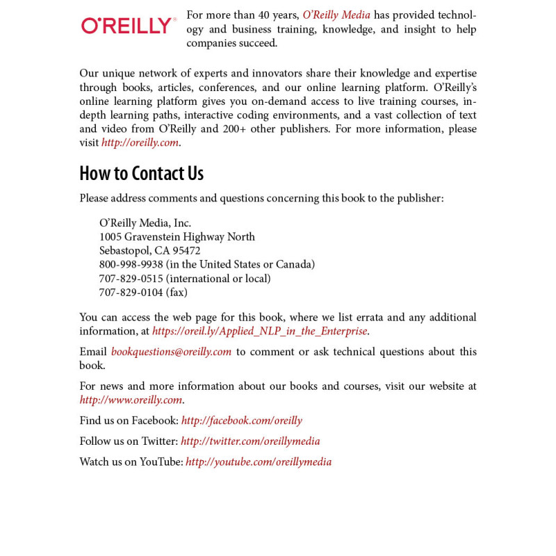 Applied Natural Language Processing in the Enterprise