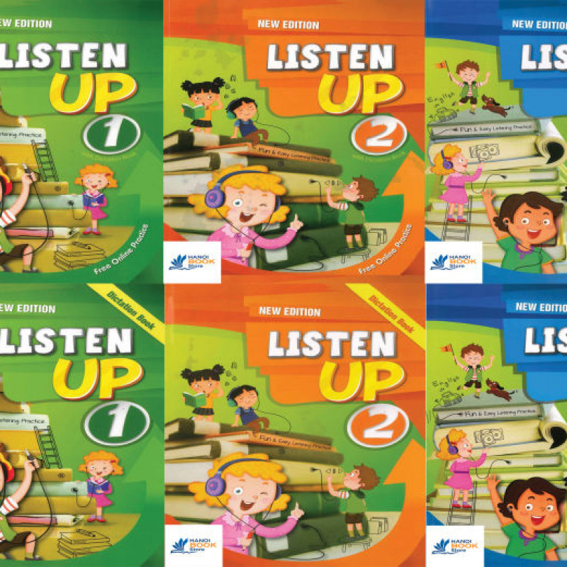 6 quyển LISTEN UP BOOK (Sách màu - Tích hơp Student book và Dictation)