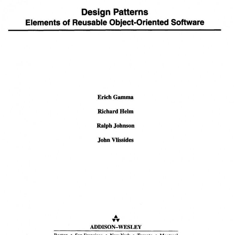 Design Patterns Elements of Reusable Object-Oriented Software