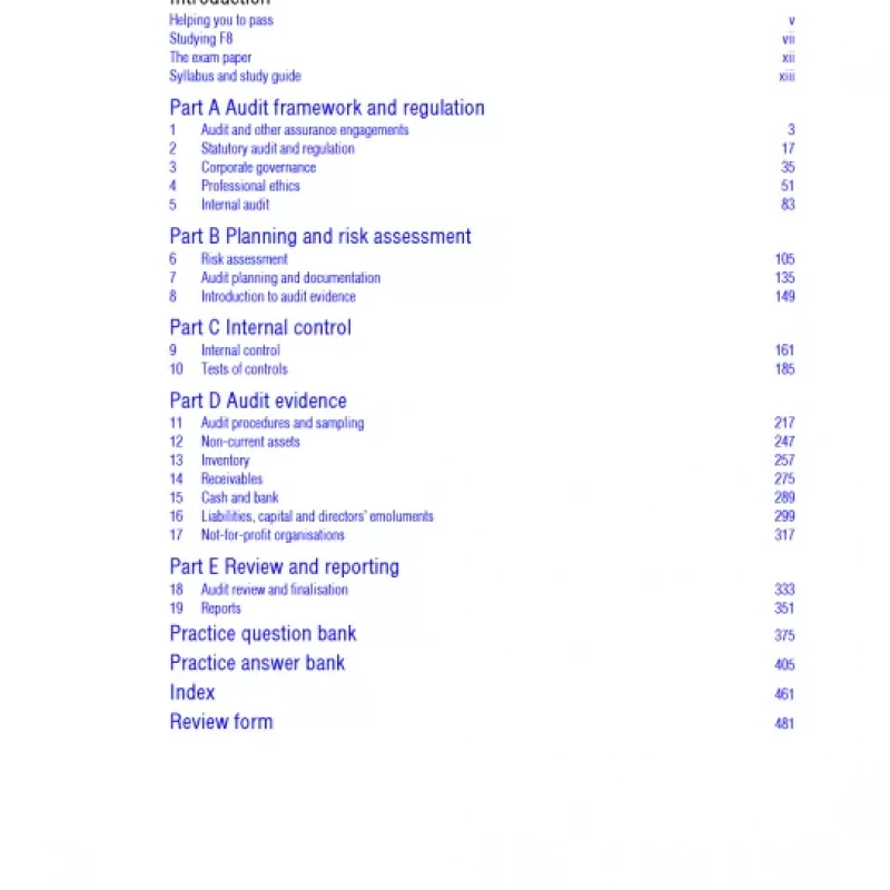 ACCA F8 Audit and Assurance 2015 Study Text
