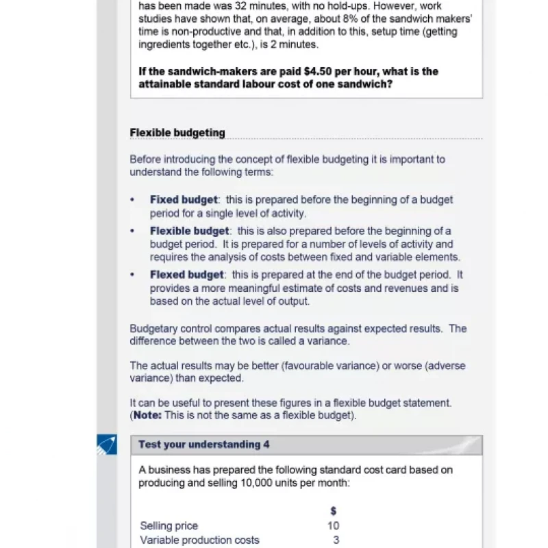 ACCA Kaplan F5 Performance Management (PM) Essential Text 2015