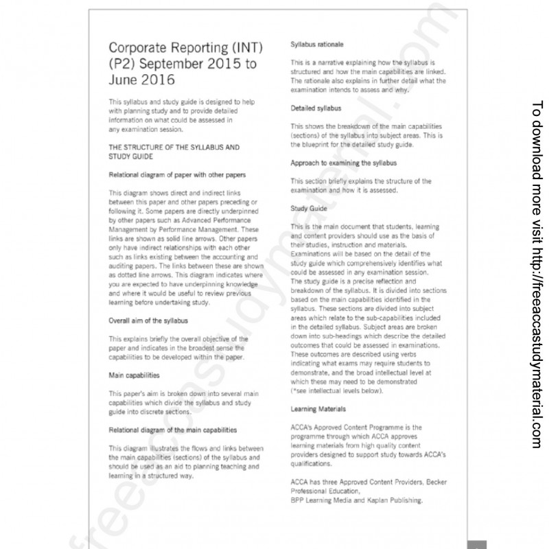 ACCA P2 Corporate Reporting Study Text