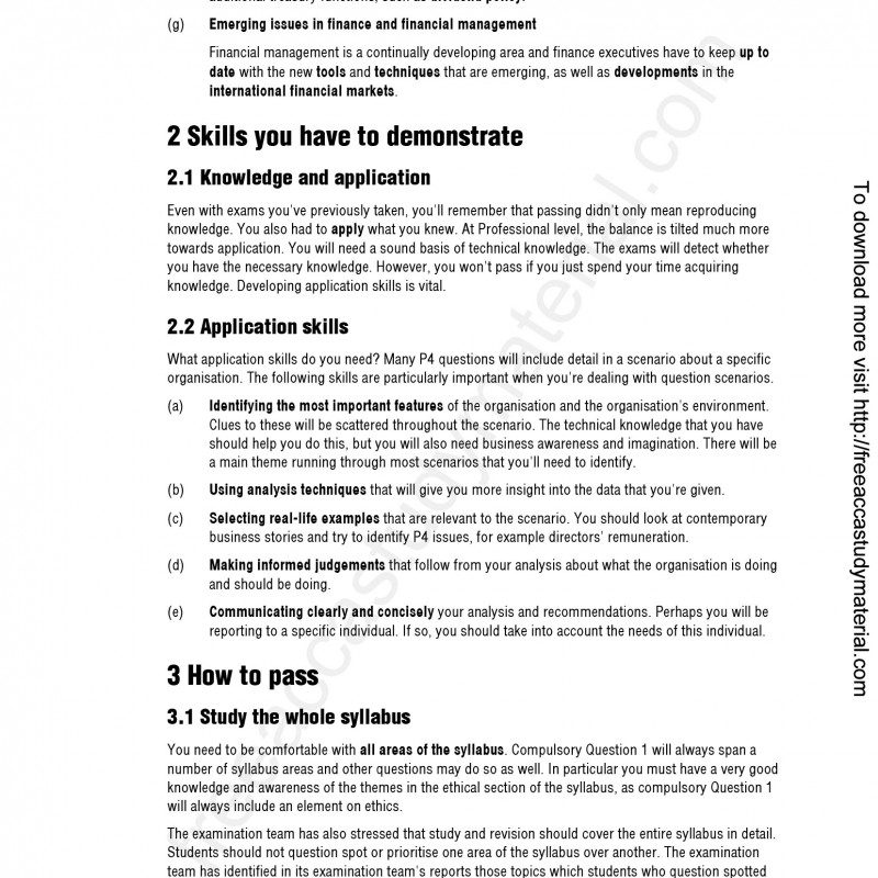 ACCA P4 Advanced Financial Management Study Text