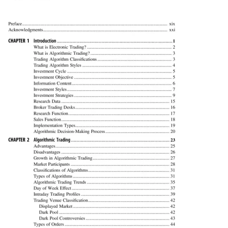 Algorithmic Trading Methods Applications Using Advanced Statistics
