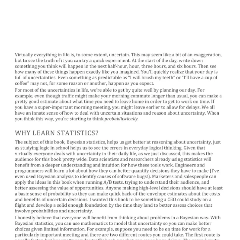 Bayesian Statistics The Fun Way