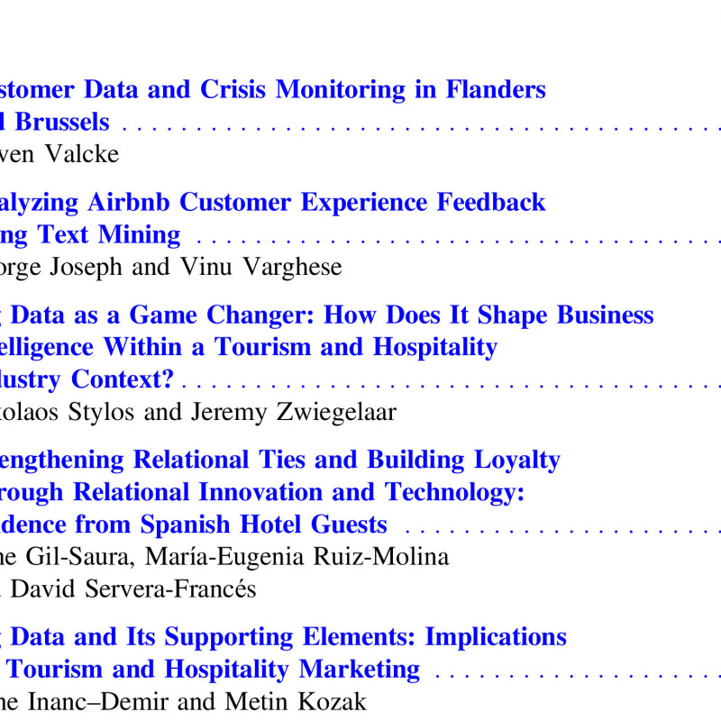 Sách Big Data and Innovation in Tourism, Travel, and Hospitality Managerial Approaches