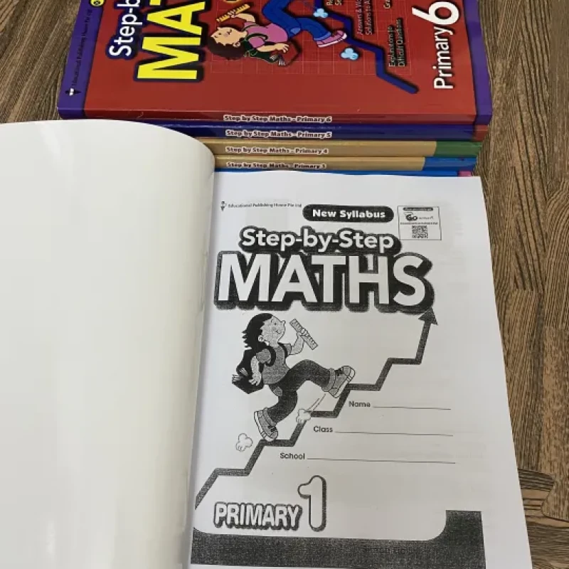 Bộ 3 Quyển - Level 6 - Complete maths, Step by step math, Challenging 4 in 1 maths (Tiểu học) - Hanoi Bookstore