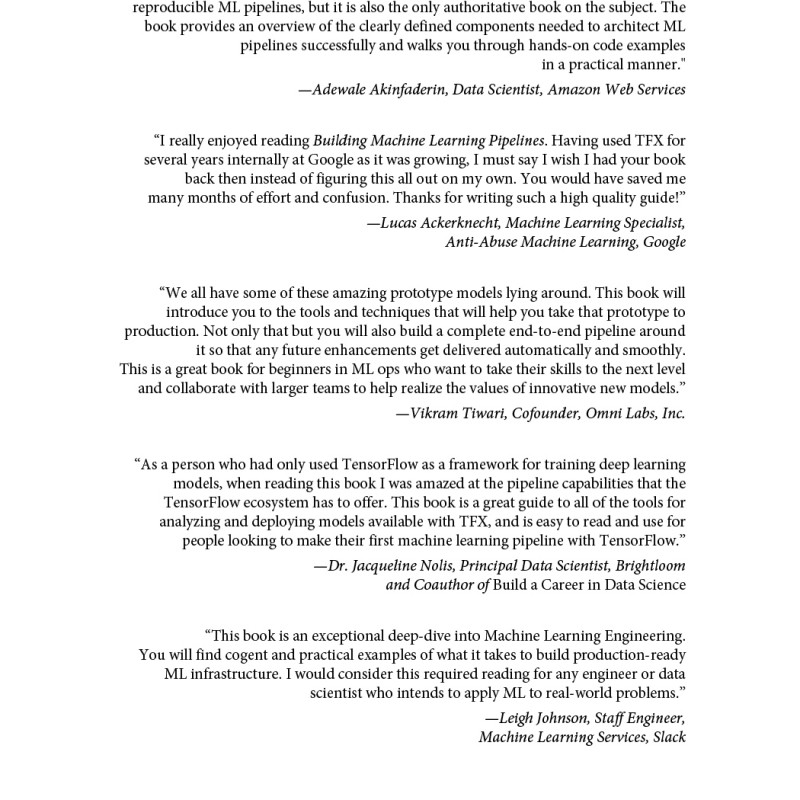 Building Machine Learning Pipelines