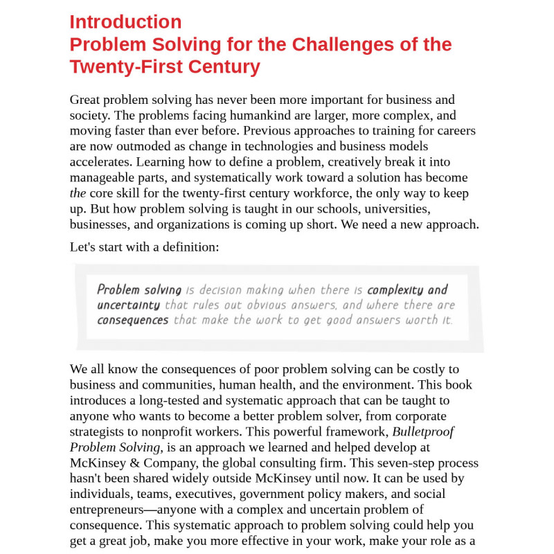 Bulletproof Problem Solving