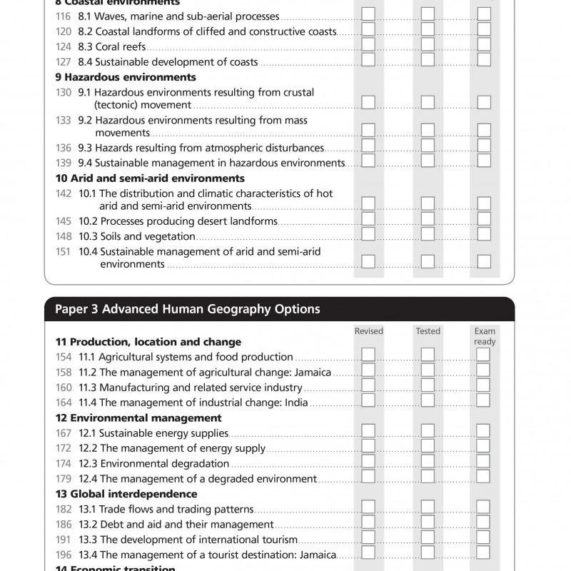 Cambridge International AS and A Level Geography Revision Guide [ đen trắng ]