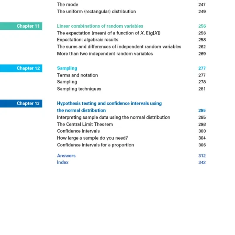 Cambridge International AS and A Level Mathematics Statistics