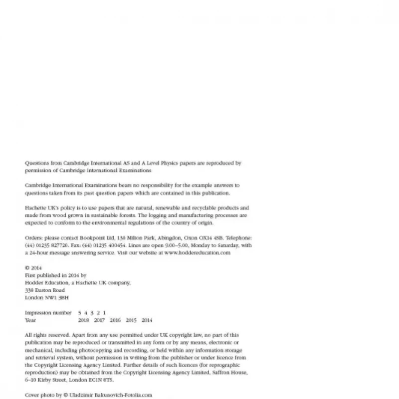 Cambridge International AS and A Level Physics, 2nd edition [ màu ]