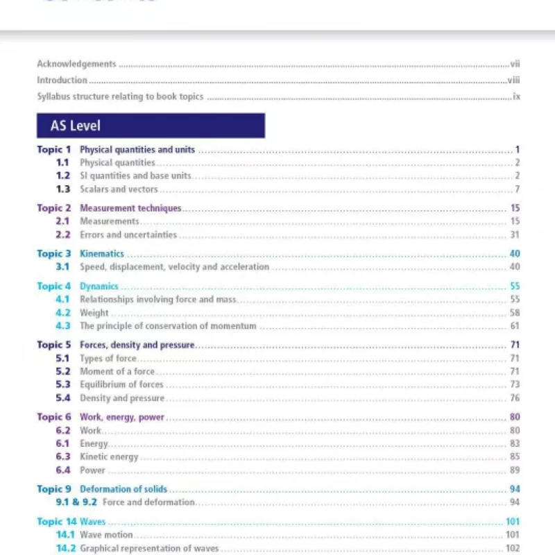 Cambridge International AS and A Level Physics, 2nd edition [ màu ]