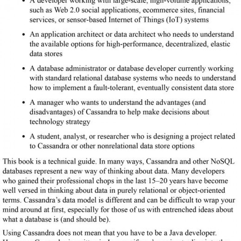Cassandra The Definitive Guide, (Revised) Third Edition, 3rd Edition Sách tiếng anh