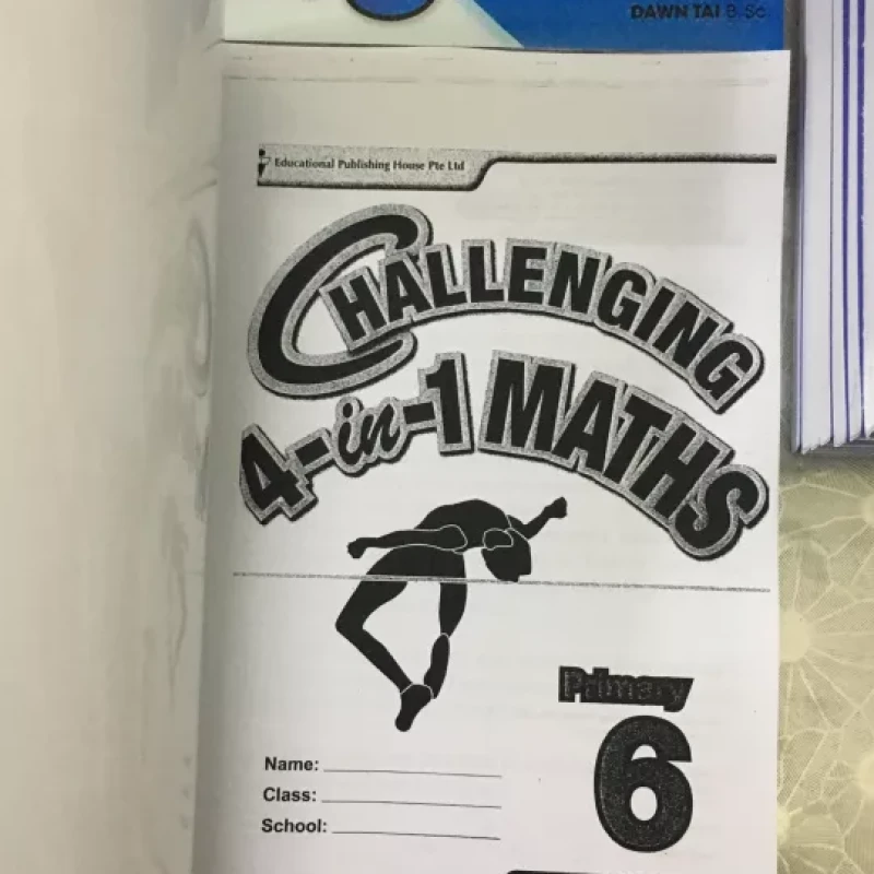 Bộ sách Challenging 4 in 1 maths 1,2,3,4,5,6 (Sách đen trắng)