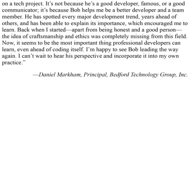 Clean Craftsmanship Disciplines, Standards, and Ethics