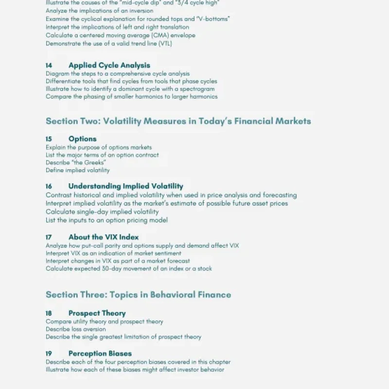 CMT Level II 2019 The Theory and Analysis of Technical Analysis