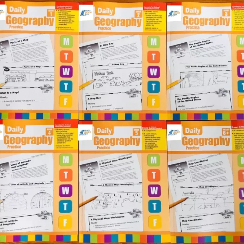 Bộ Sách 6 quyển Daily Geography Practice 1,2,3,4,5,6