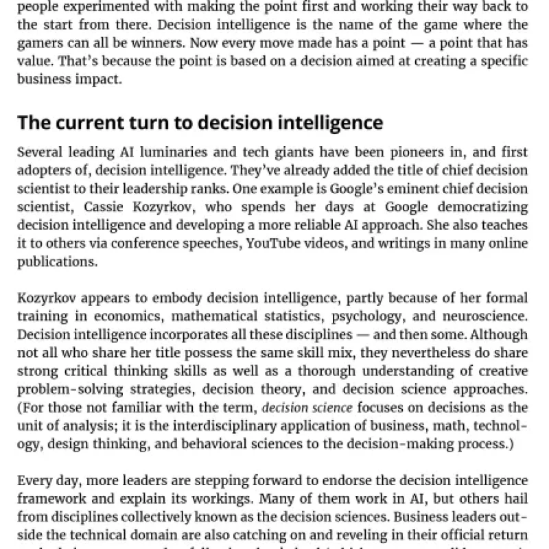 Decision Intelligence For Dummies