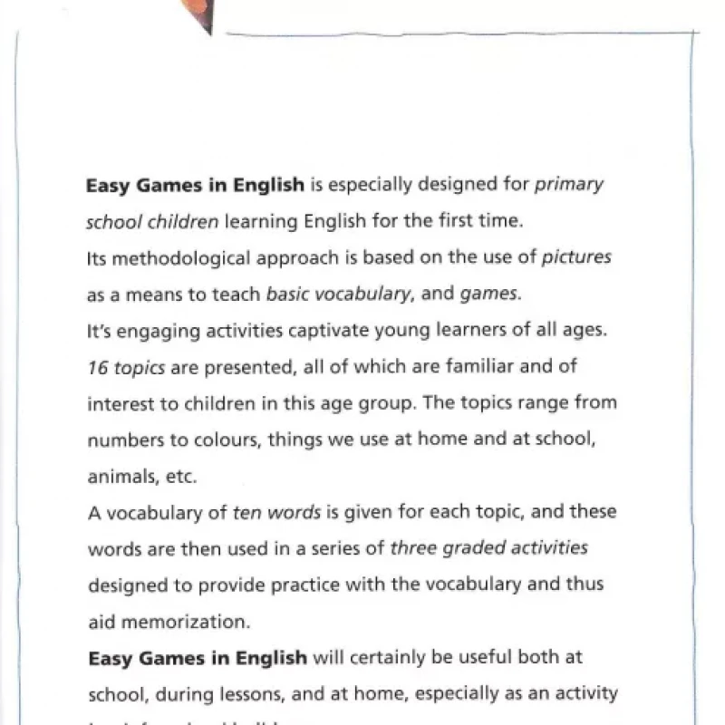 Easy games in English 1,2 (Sách màu)