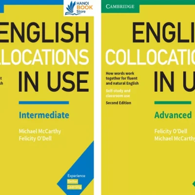 2 quyển English Collocations in Use Advanced, Intermediate Book with Answers (Sách màu+đen trắng)