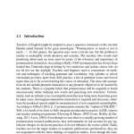English Pronunciation in L2 Instruction