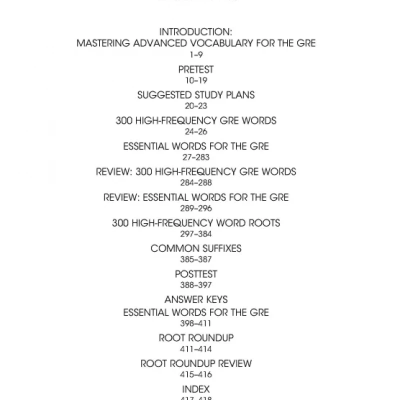 Essential Words for the GRE