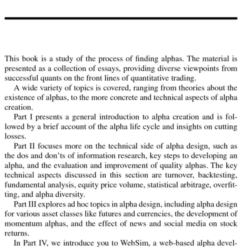 Finding Alphas A Quantitative Approach to Building Trading Strategies
