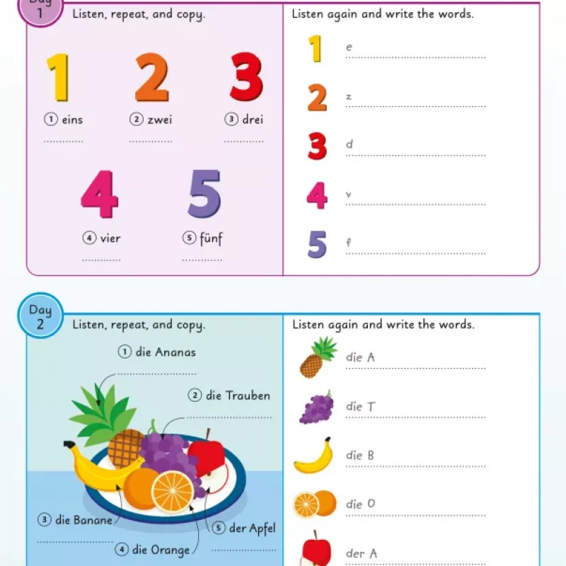 German for Everyone Junior 5 Words a Day ( sách gia công màu)