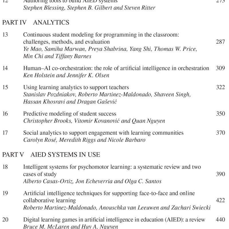 Sách Handbook of Artificial Intelligence in Education
