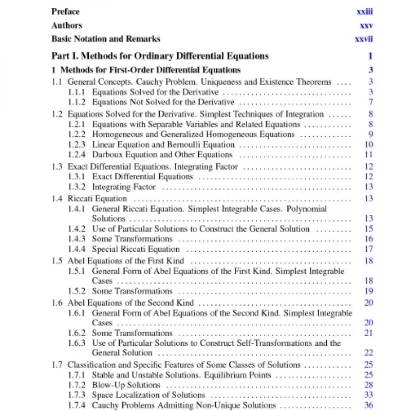 Handbook of Ordinary Differential Equations