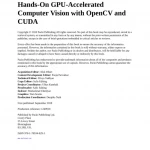 Hands-On GPU-Accelerated Computer Vision with OpenCV and CUDA