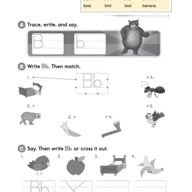 HANNIE HOMESCHOL ENGLISH BOOK K (Sách đen trắng)