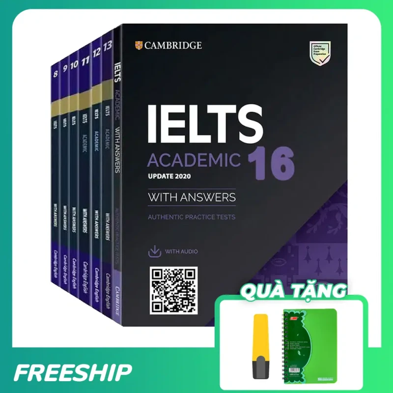 Bộ Cambridge English IELTS từ 8 – 16 (Bản đẹp + Giải chi tiết)