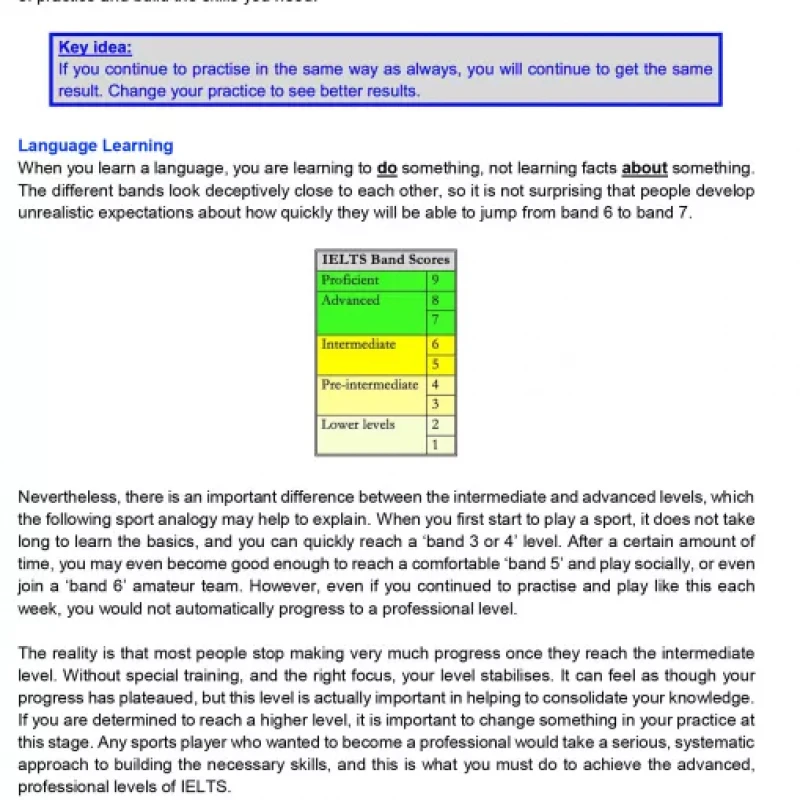 IELTS TEACHER - THE KEY TO IELTS SUCCESS (Sách đen trắng)