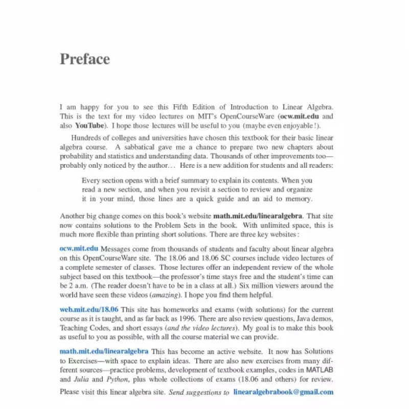 Introduction to Linear Algebra, Fifth Edition