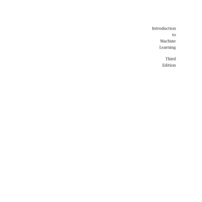 Introduction to Machine Learning