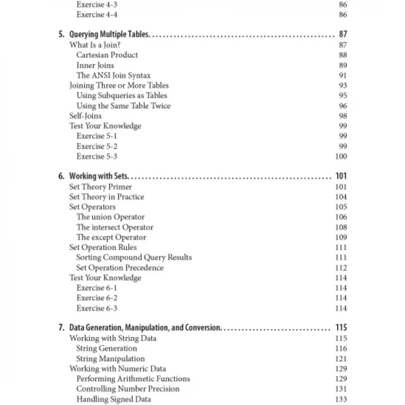 Learning SQL Generate Manipulate and Retrieve Data