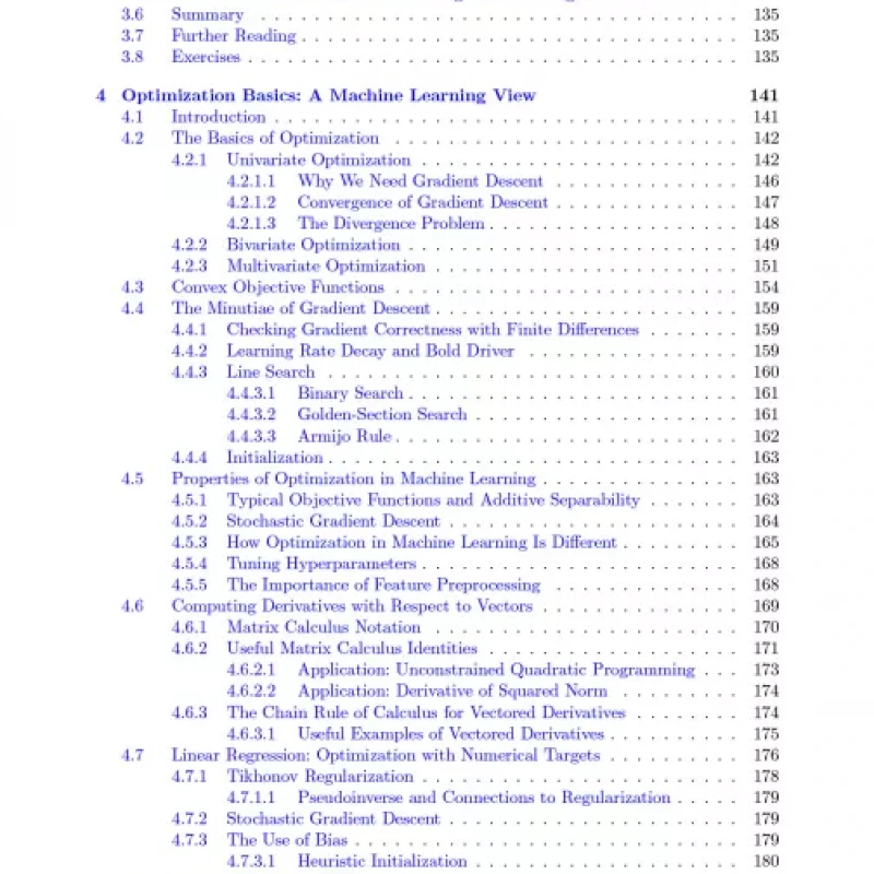 Linear Algebra and Optimization for Machine Learning A Textbook
