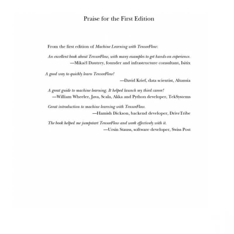 Machine Learning with TensorFlow