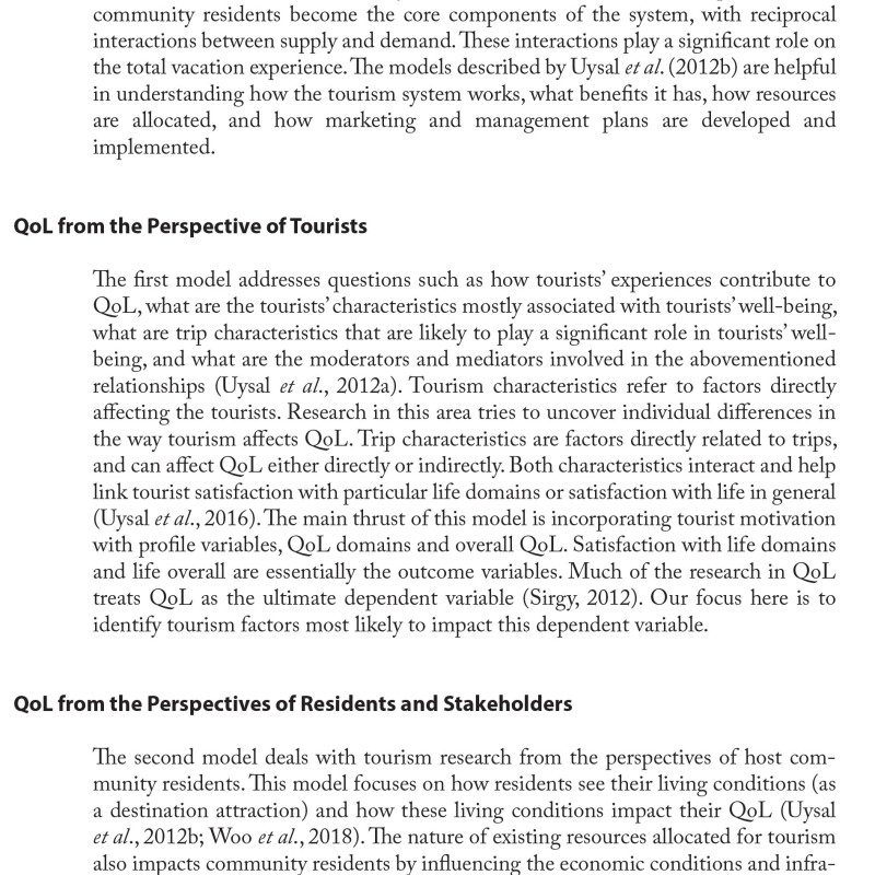 Sách Managing Quality of Life in Tourism and Hospitality