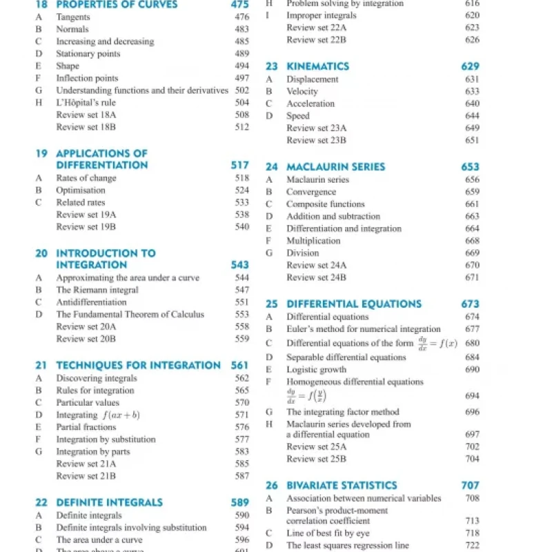 Mathematics Analysis and Approaches HL 2