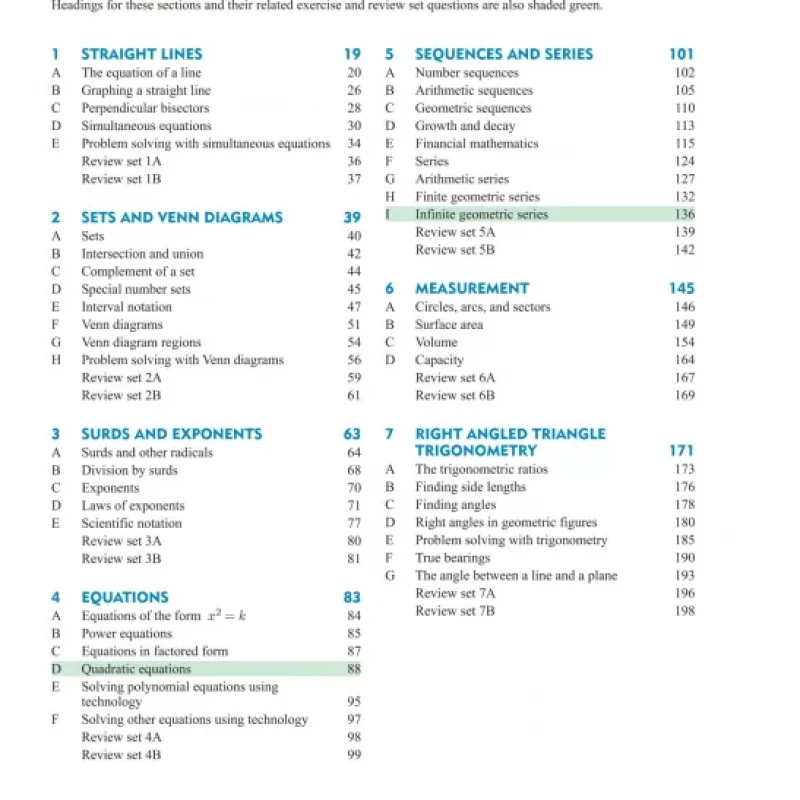 Mathematics Core Topics SL 1