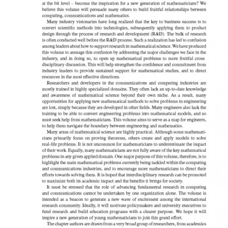 Mathematics for Future Computing and Communications