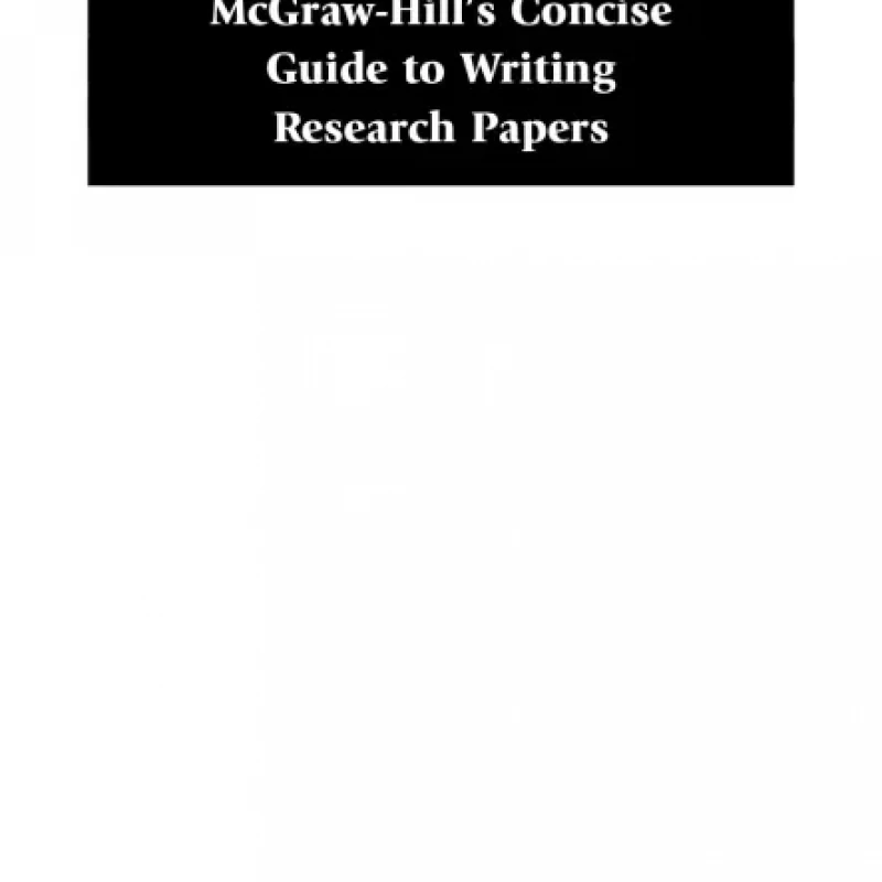 McGraw-Hills Concise Guide to Writing Research Papers by Carol Ellison ( đen trắng )