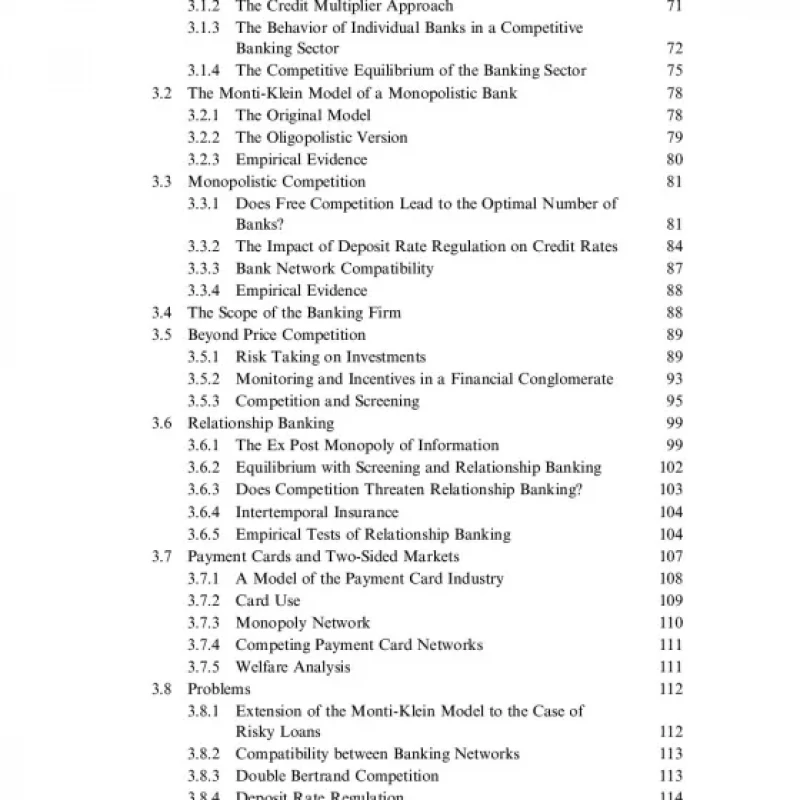 Microeconomics of banking
