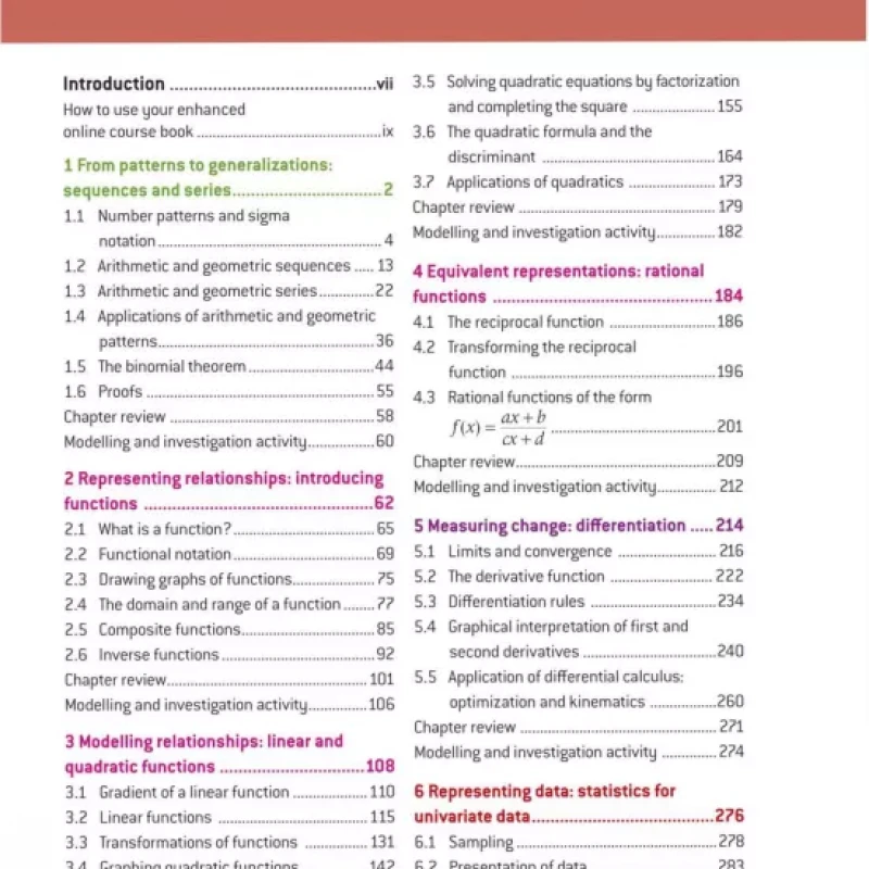 Oxford IB Diploma Programme IB Mathematics: analysis and approaches, Standard Level, Print and Enhanced Online Course Book Pack